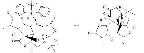 Ginkgolide B can be prepared by 1-O-(tert-Butyldiphenylsilyl)ginkgolid B